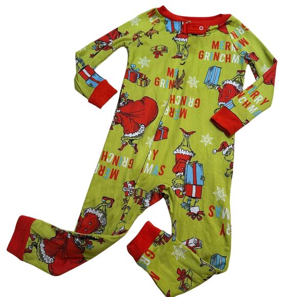 The Grinch Baby One Piece Sleeper sz 18 m - Picture 1 of 6
